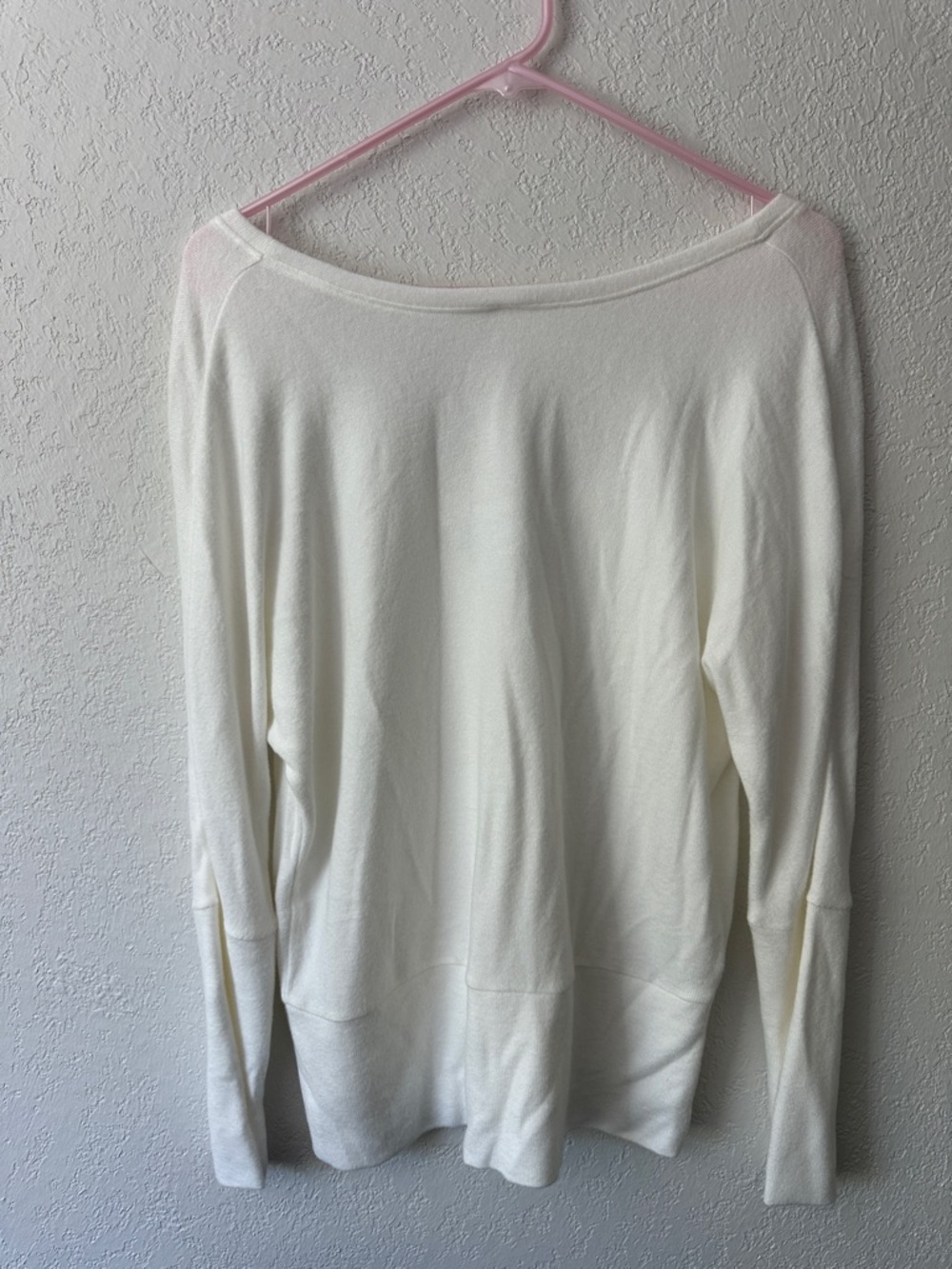 White House Black Market Ivory Off-Shoulder Knit Top